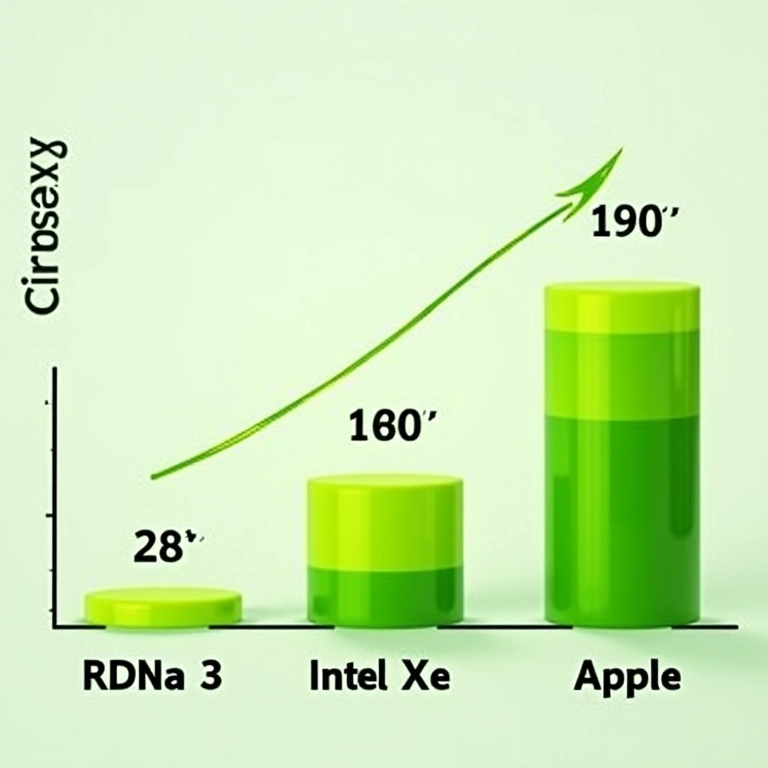 Gráfico de eficiência energética das iGPUs.