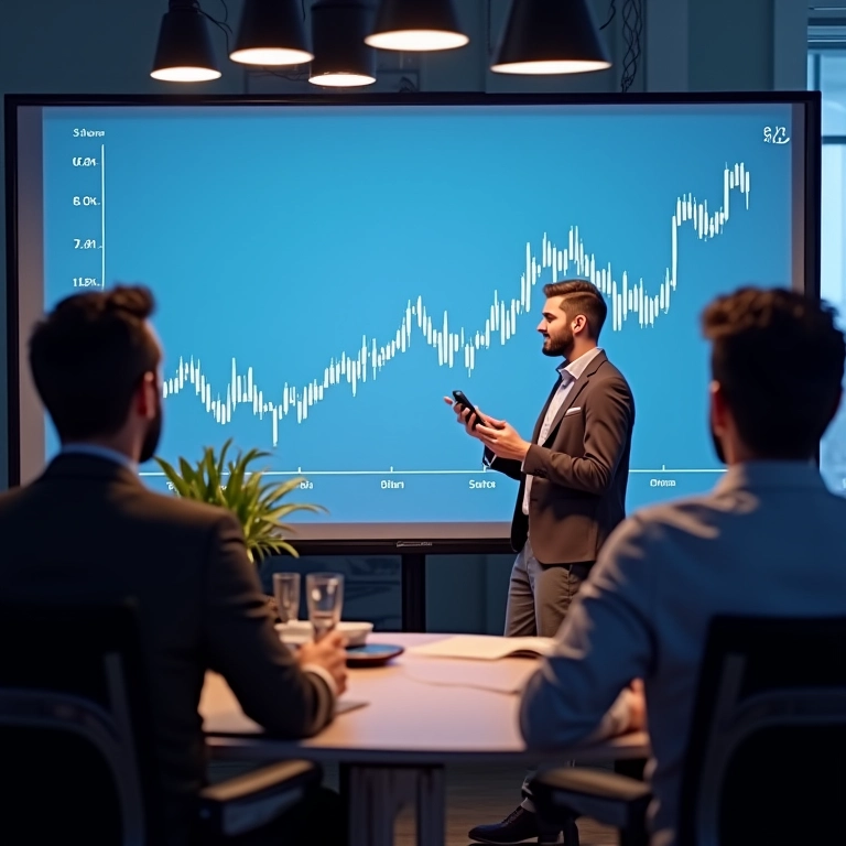 Gráfico de tráfego de site em crescimento.