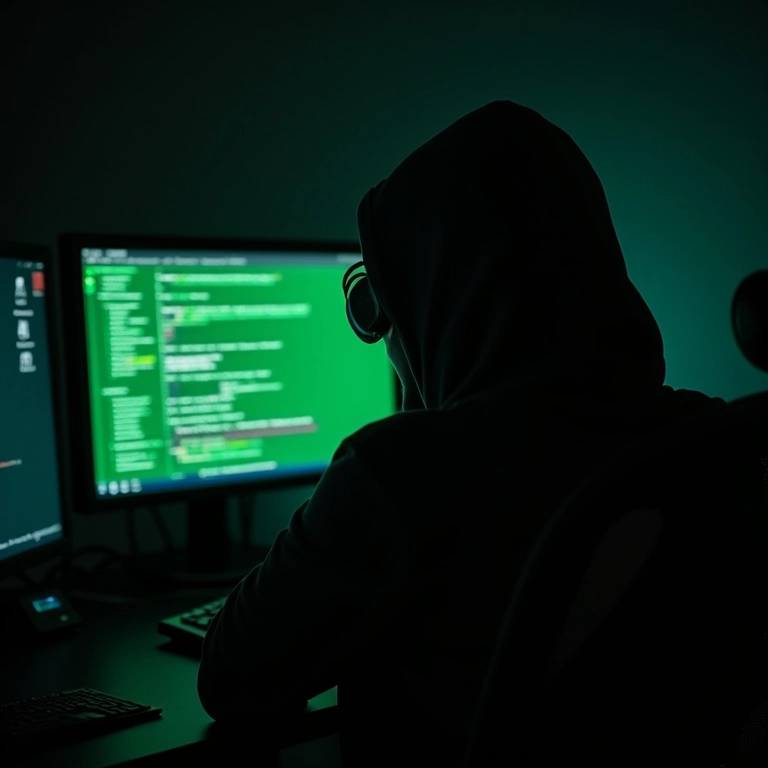 Hacker ético usando Metasploit para explorar sistema.