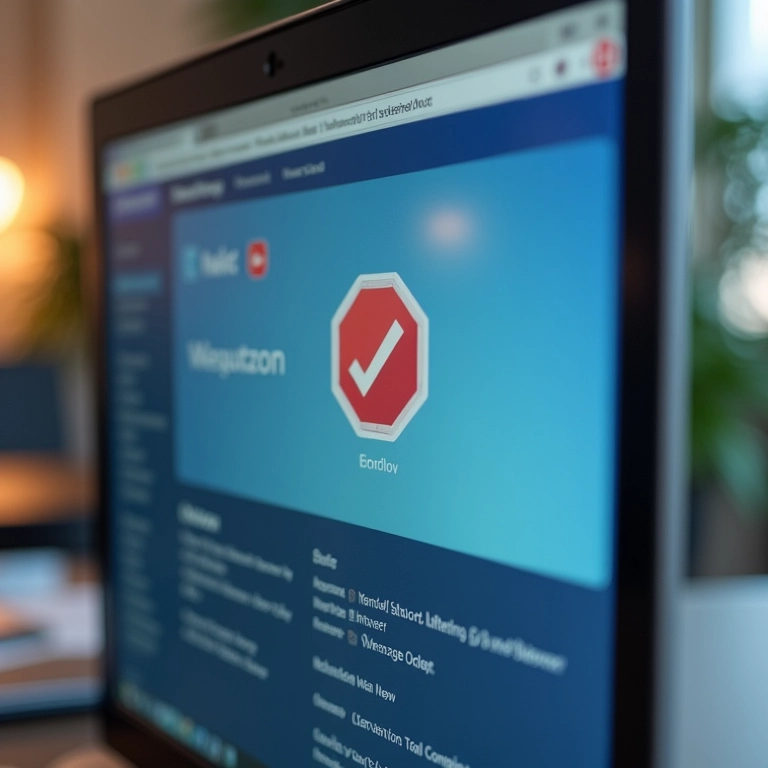 Ícone da extensão AdBlock exibido na barra de ferramentas do navegador.