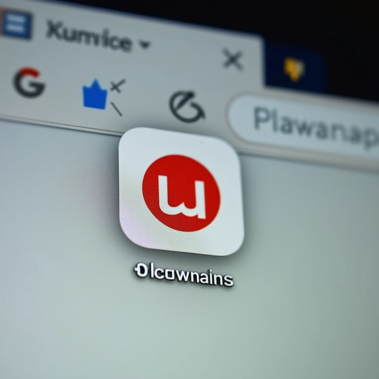 Ícone da extensão uBlock Origin destacado em um navegador minimalista.