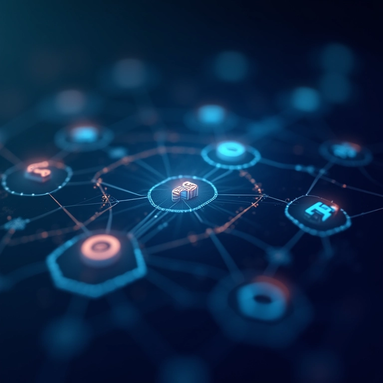 Ícones de software de design integrados a uma interface de plataforma de hospedagem.
