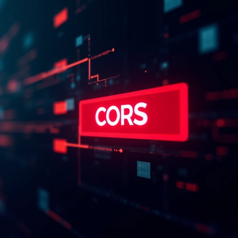 Ilustração abstrata de bloqueio CORS