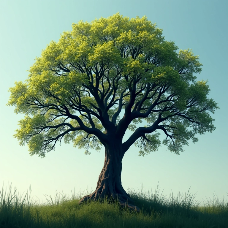 Ilustração conceitual de um fork no GitHub como uma árvore ramificada.