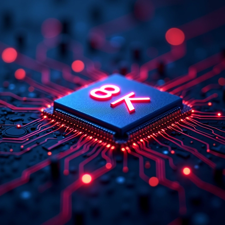 Ilustração de cache dinâmico com fluxos de dados e cores vibrantes.