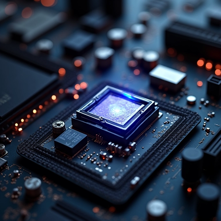 Imagem conceitual de um VRM de placa mãe sendo substituído.