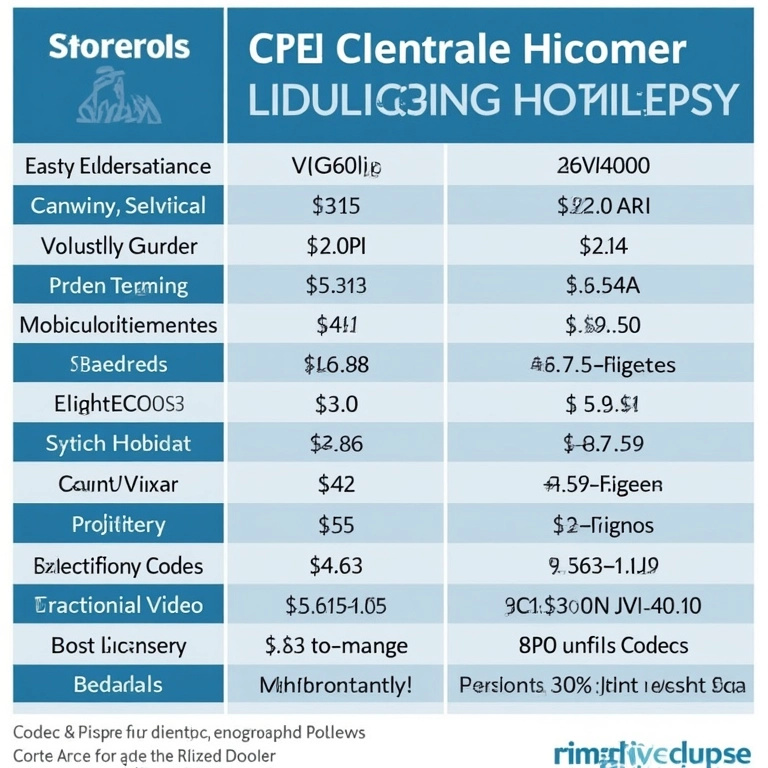 Infográfico comparando os custos de licenciamento de codecs.