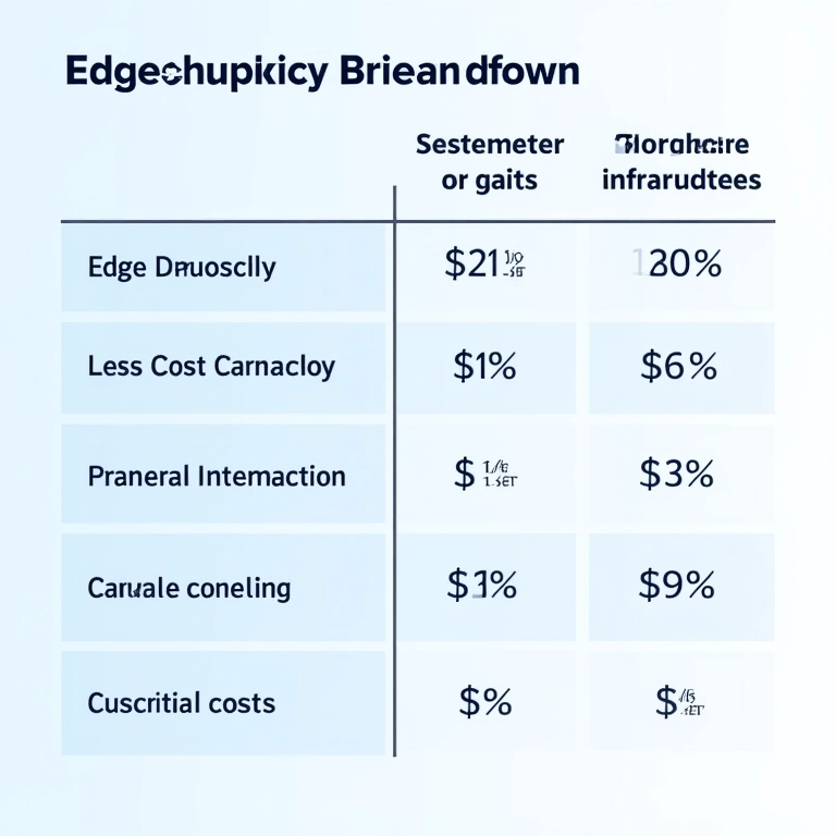 Infográfico detalhando os custos da computação de borda.