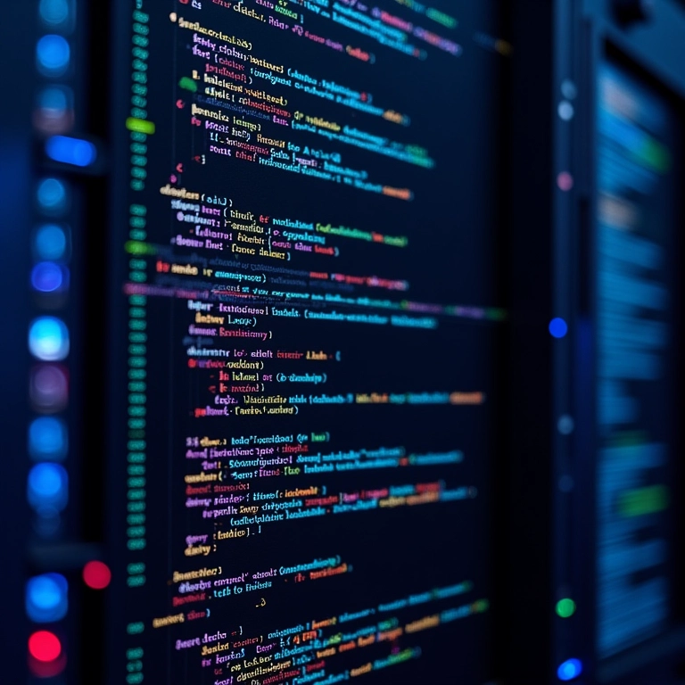 Infraestrutura como código com blocos de código formando um servidor.