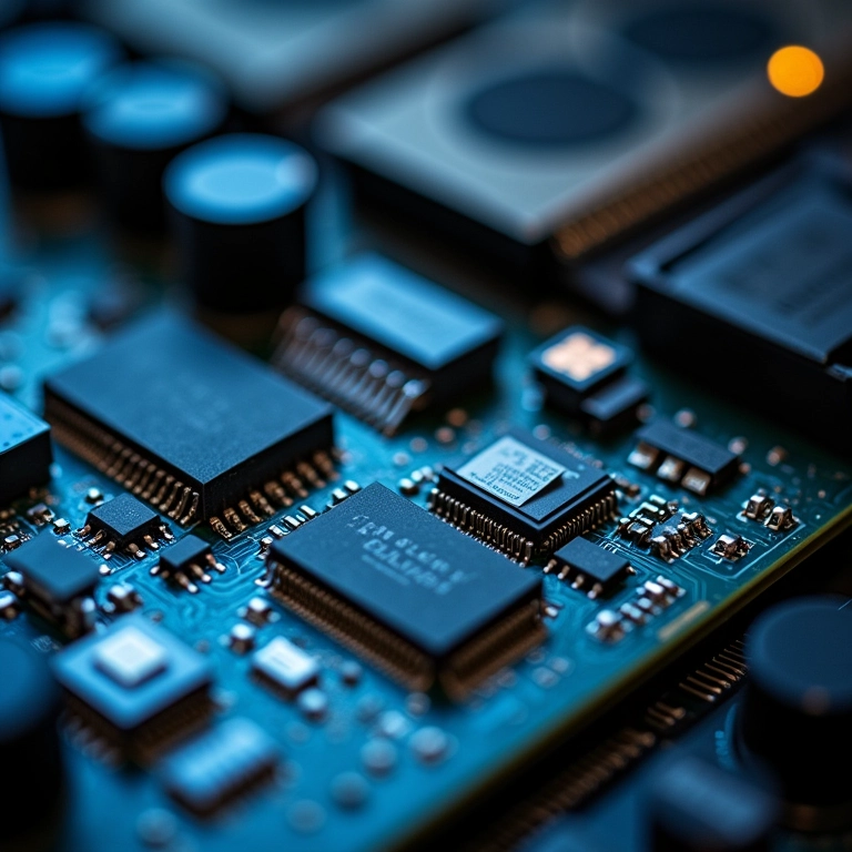 Inspeção detalhada dos componentes de um PC recondicionado.