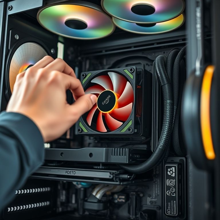 Instalando um cooler de alta performance na CPU.