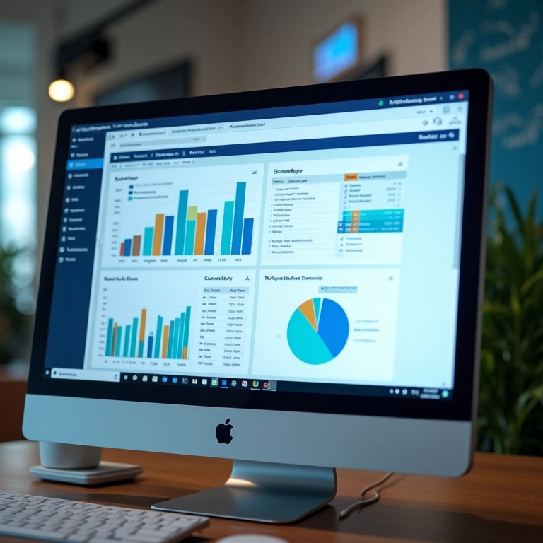 Interface de ferramentas de SEO, otimizando o conteúdo.