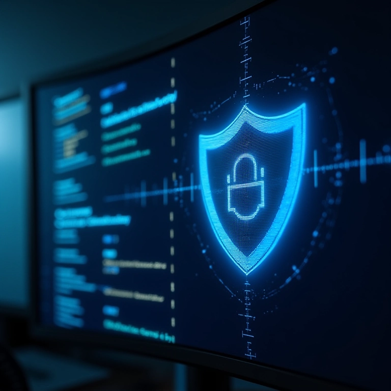 Interface de firewall de segurança com múltiplas camadas de proteção.