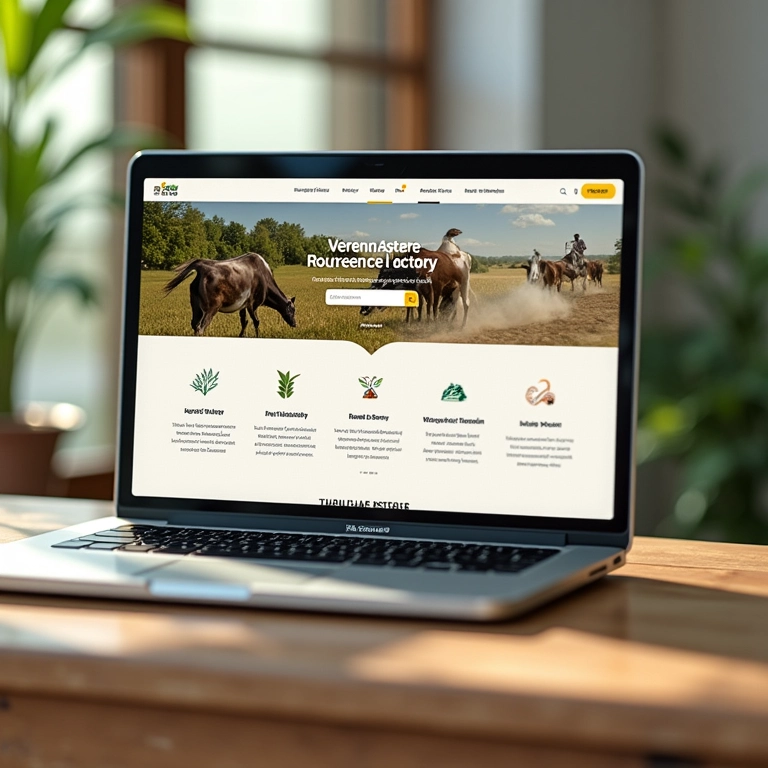 Interface de site com navegação clara e elementos visuais atraentes.