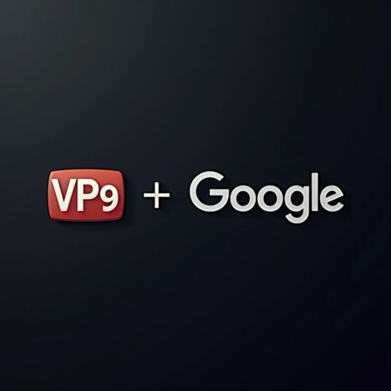 Interface de streaming do Google exibindo o logo do VP9.