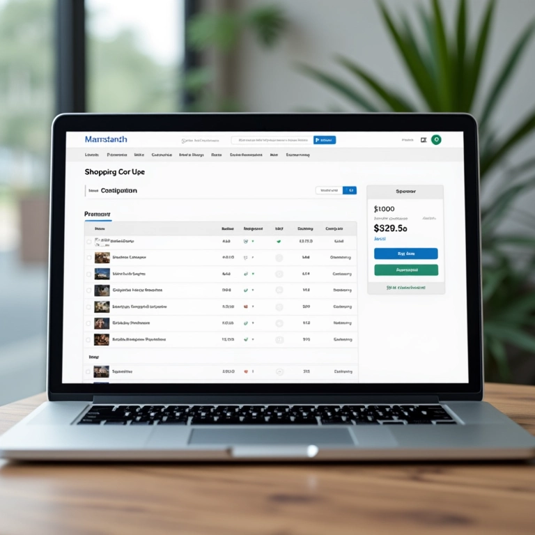 Interface de um carrinho de compras construído com Vue.js.