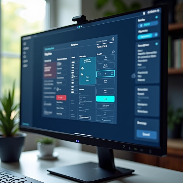 Interface intuitiva do SignalRGB em um monitor.