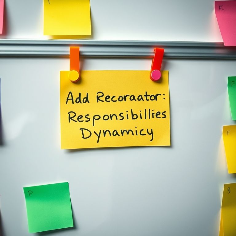 Lembrete sobre o padrão Decorator em um quadro branco.