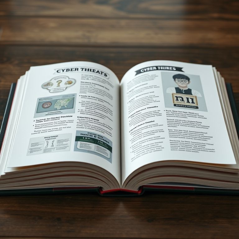 Livro aberto sobre segurança cibernética.