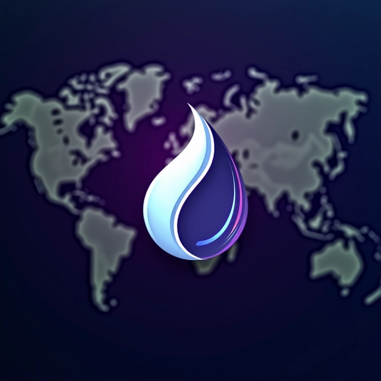 Logotipo do Tor Browser com um mapa mundial ao fundo.