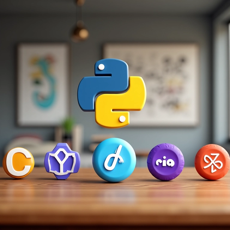 Logotipos das principais ferramentas para gerenciar ambientes virtuais Python.