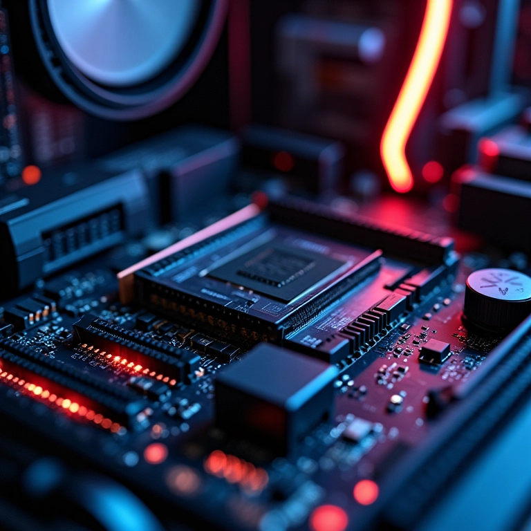 Mão montando PC com peças importadas