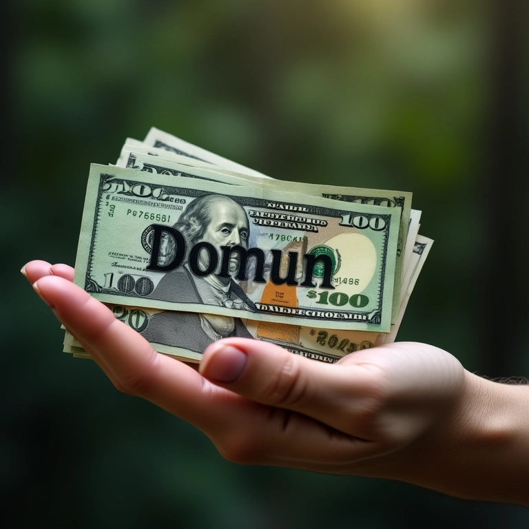 Mão segurando dinheiro, representando o preço do backorder de domínios.