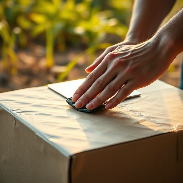 Mãos limpando um laptop antes de doar ou vender.