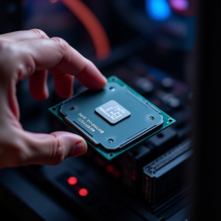 Mãos montando um PC, escolhendo um cooler de CPU ideal para edição de áudio e vídeo.