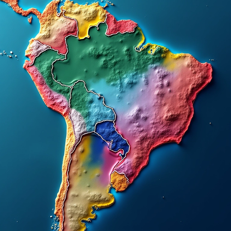 Mapa do Brasil com áreas de cobertura 5G destacadas.
