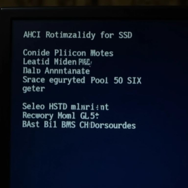Modo AHCI habilitado para SSDs na BIOS.