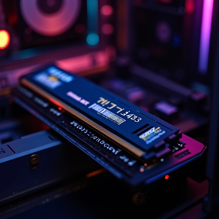 Módulos de memória RAM com o perfil XMP ativado na BIOS.