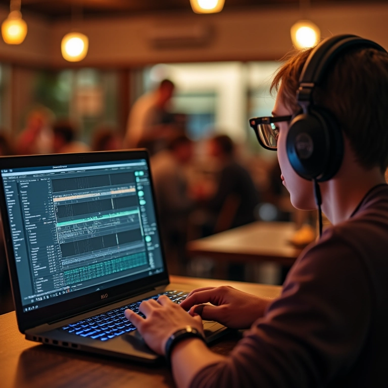 Notebook para edição de áudio.