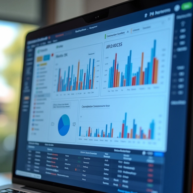 Painel de controle mostrando métricas de performance da API, representando o monitoramento e análise em ASPNET Core.