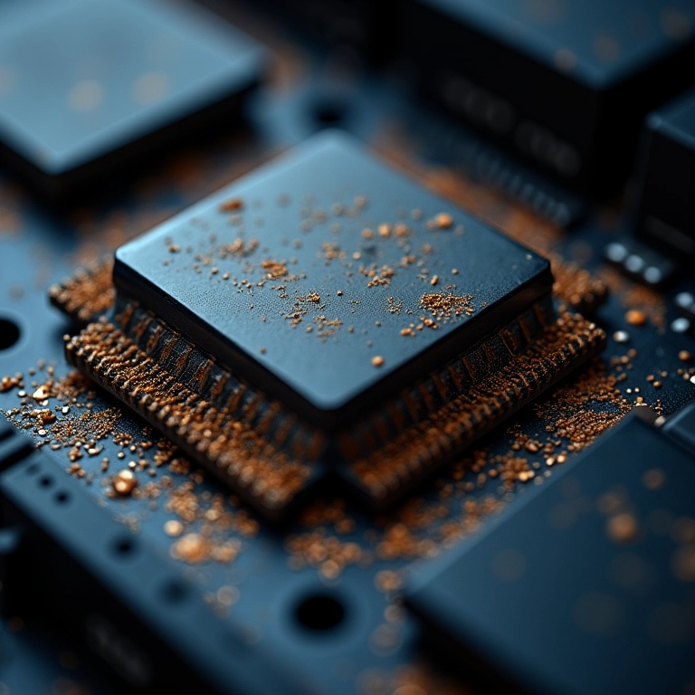 Pasta térmica ressecada na CPU, necessitando substituição.