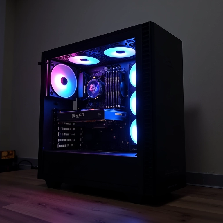 PC com placa de vídeo nova e fonte de alimentação antiga.