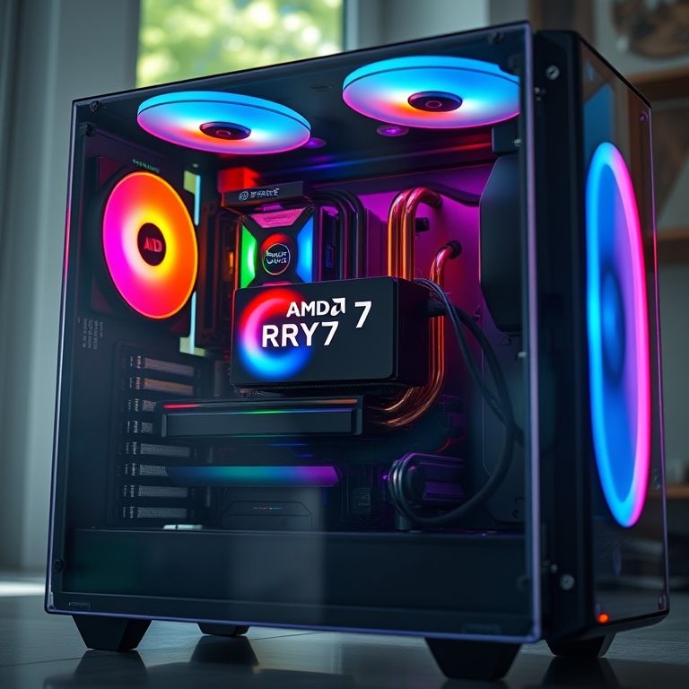 PC gamer com processador AMD Ryzen 7.