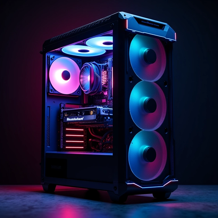 PC gamer de alto desempenho com fonte 80 Plus Gold.