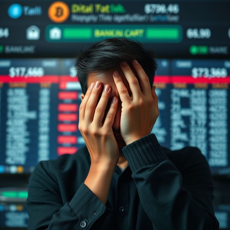 Pessoa desesperada após ter dados roubados.