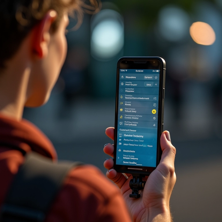 Pessoa explorando os recursos e funcionalidades da GoPro Hero 14 Black.
