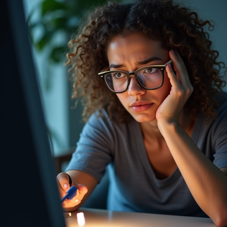 Pessoa frustrada tentando consertar placa de rede de computador.