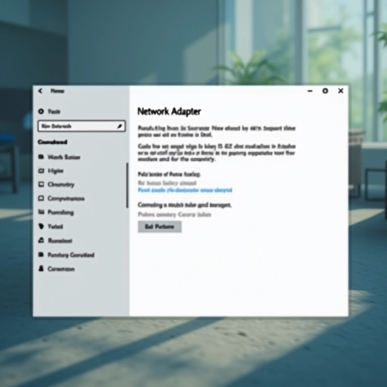 Placa de rede desativada nas configurações do Windows.