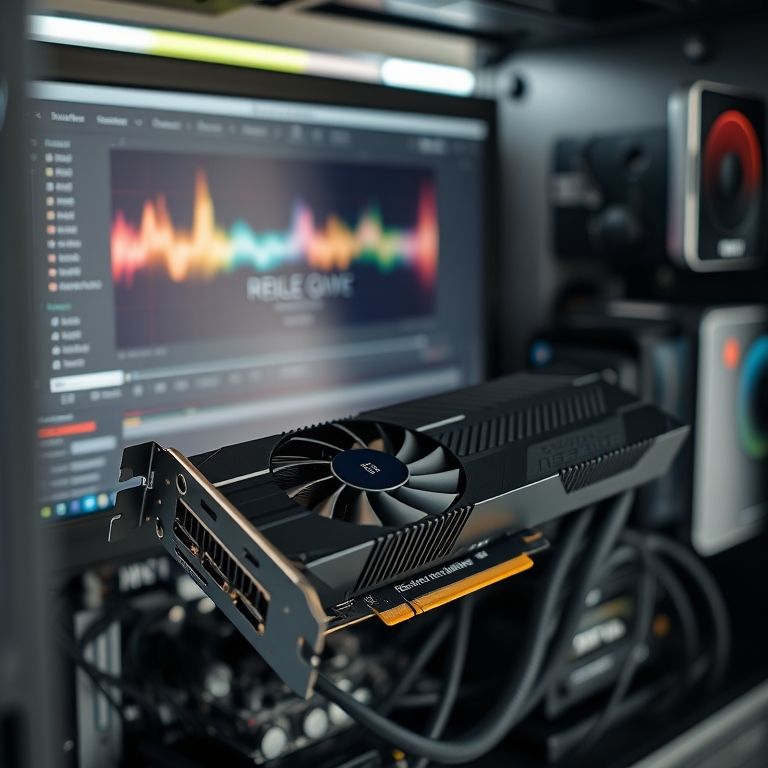 Placa de vídeo dedicada em um PC para DaVinci Resolve.