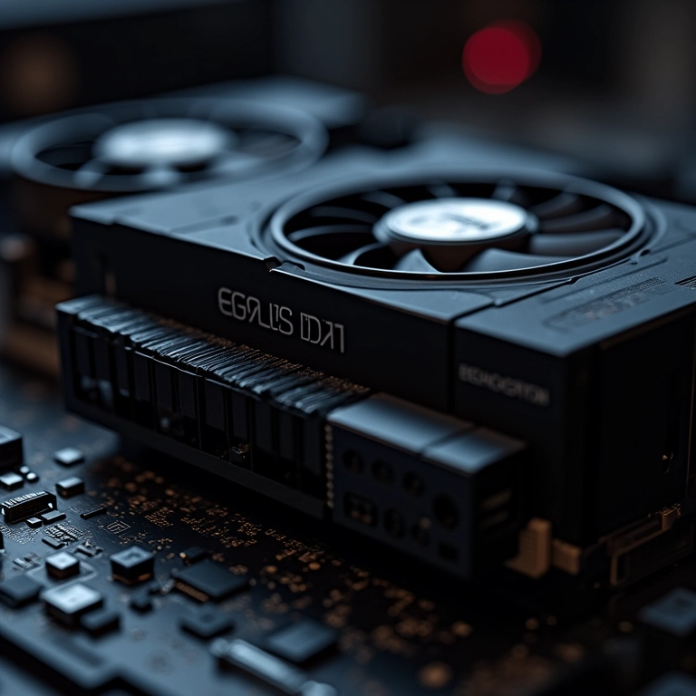 Placa de vídeo dedicada em um PC.