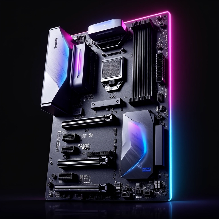 Placa mãe Gigabyte Aorus Elite AX enfatizando o sistema de resfriamento do VRM.