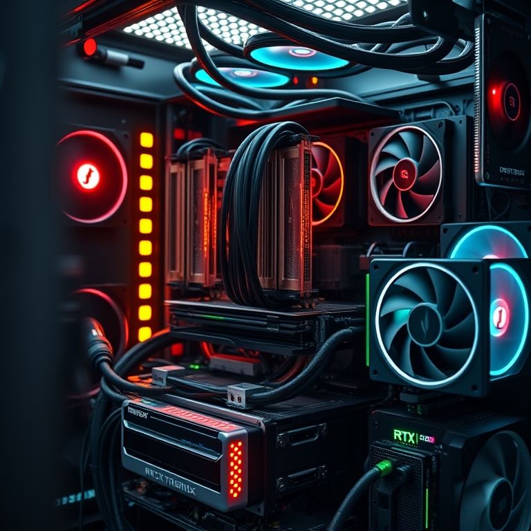 Placas de vídeo para mineração de criptomoedas.