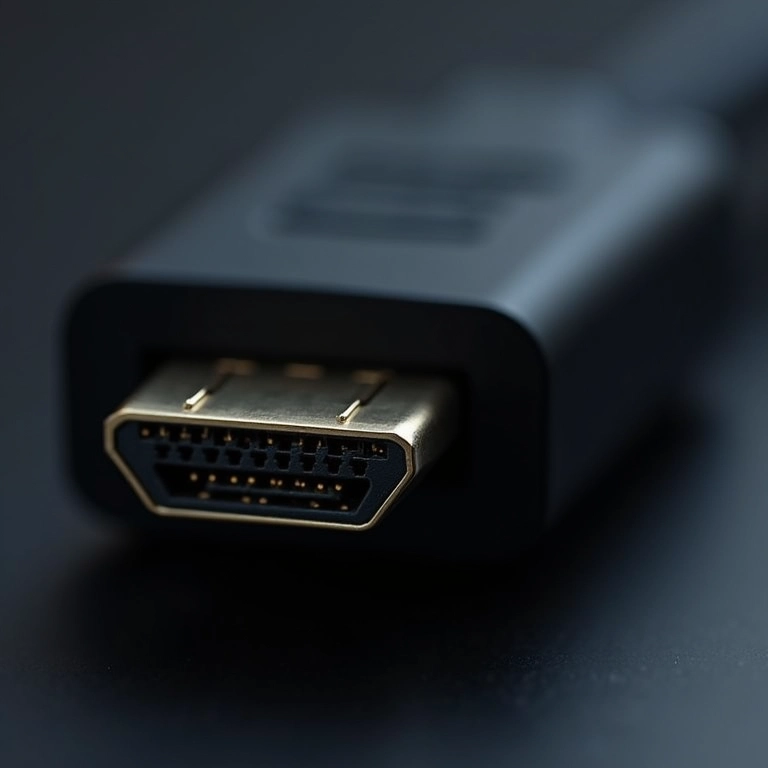 Porta e cabo HDMI 2.1 em detalhes.