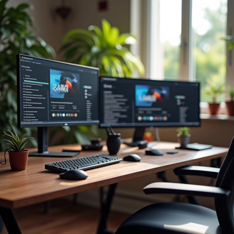 Processador AMD Ryzen 5 em ambiente de trabalho moderno.