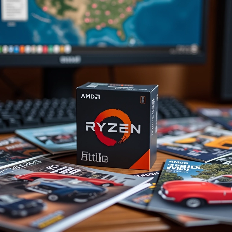 Processador AMD Ryzen 7 5700X em setup de edição de vídeo.