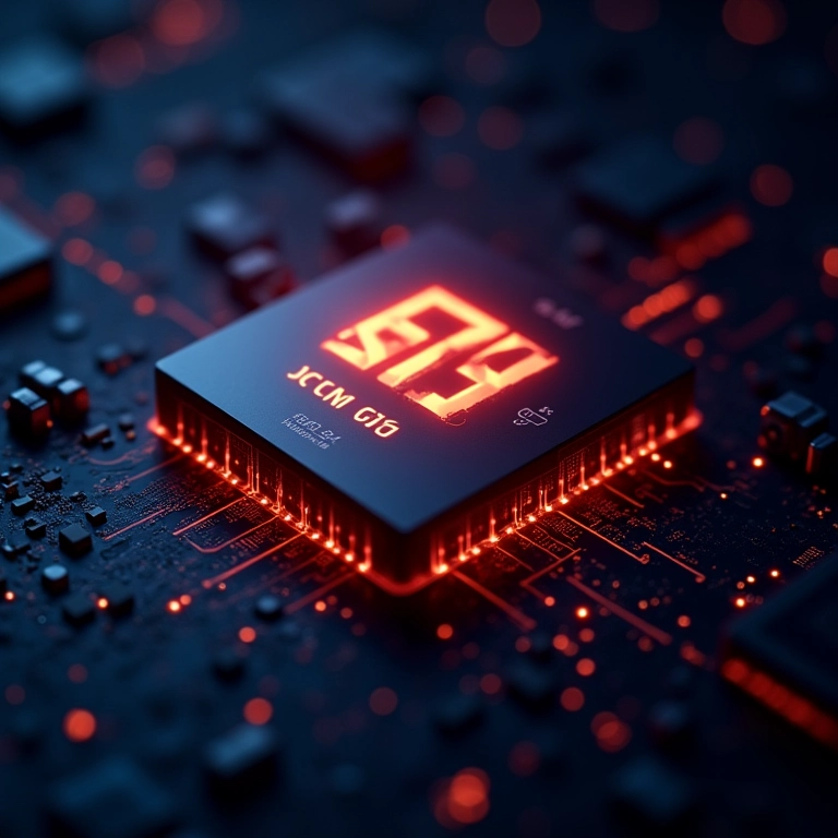 Processador com destaque na velocidade do clock (GHz).